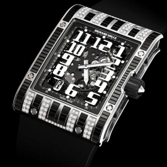 Replica Richard Mille RM 016 WHITE GOLD Black BAGUETTE SAPPHIRE SET Watch